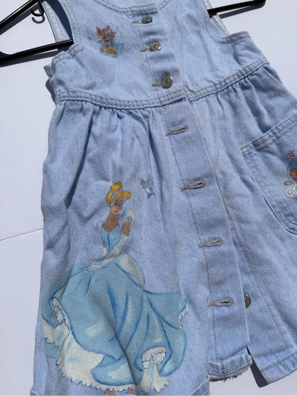 Disney Light Blue Denim Princess Button-Front Dress